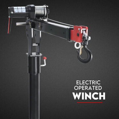 800kg Electric Hoist Winch Crane 12V Swivel Car Truck UTE Lift 360° Pick up - Image 3