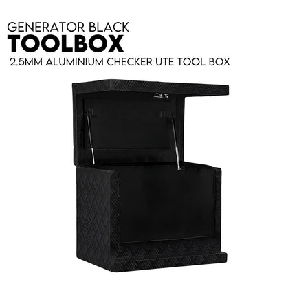 Black Aluminium Generator Toolbox Ute Tool Box Trailer Canopy Tool Box 62x40x50 cm - Image 5