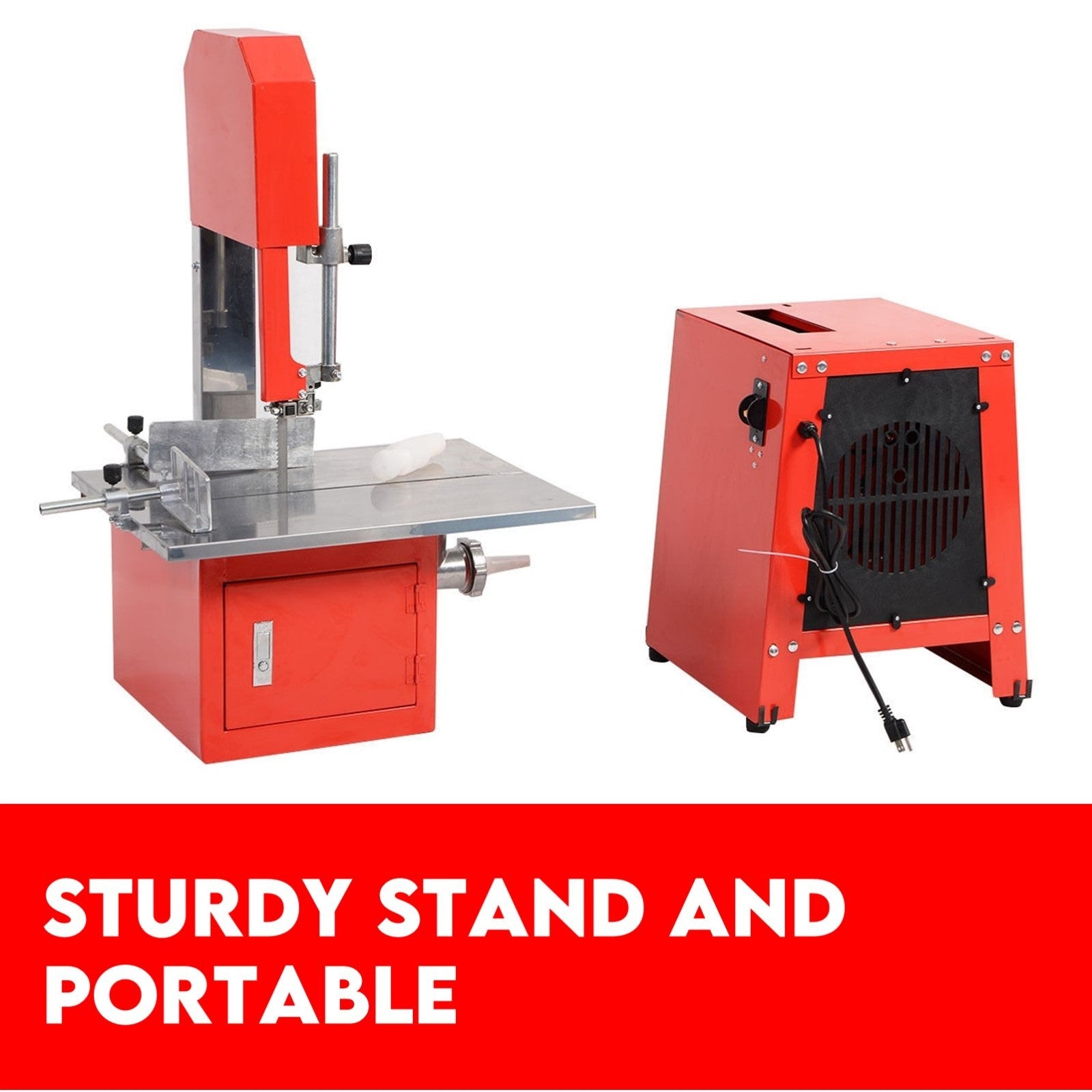 10" Meat Bandsaw Cutting Table & Mincer Band Saw Sausage Grinder Filler - Image 7