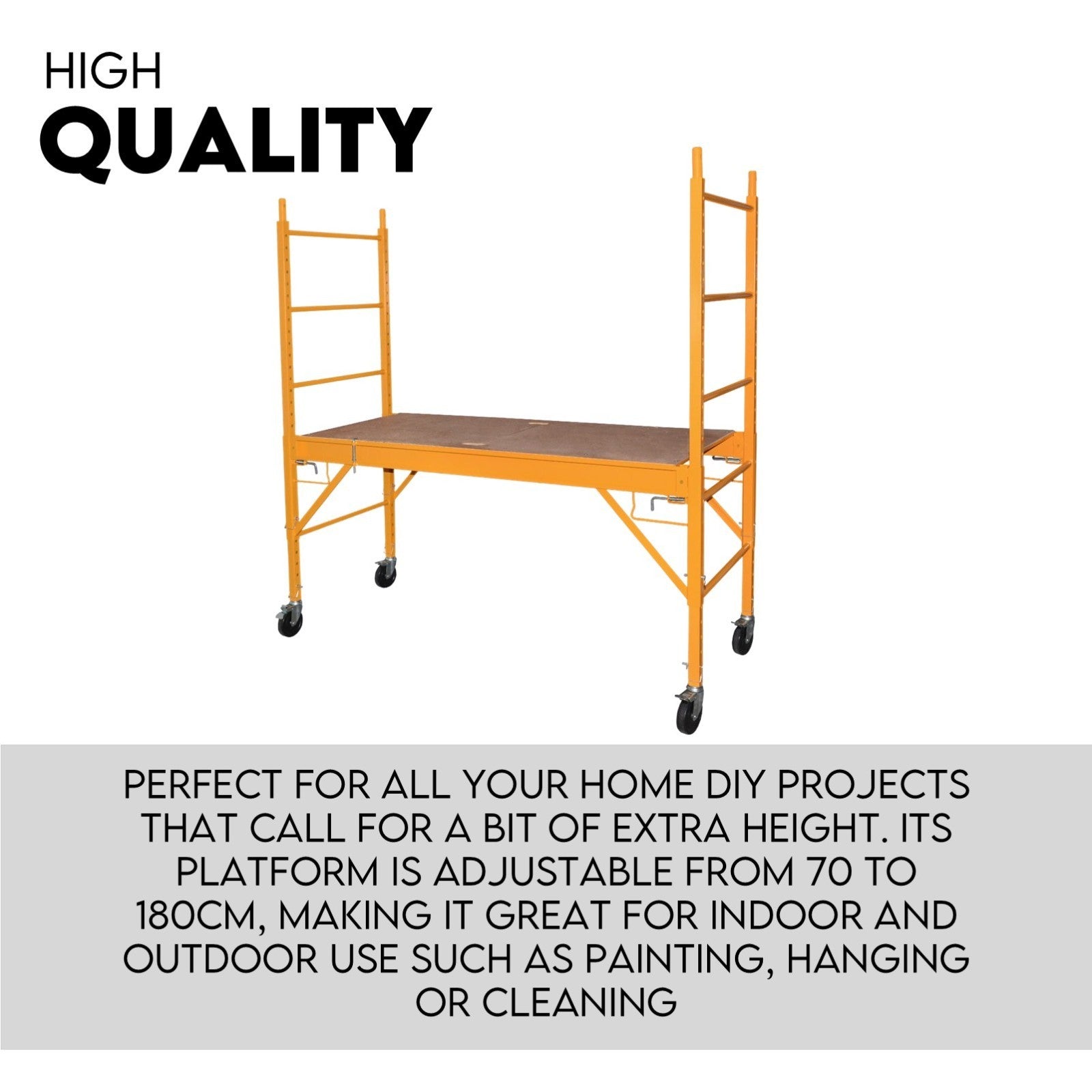 450kg Mobile Scaffold High Work Safety Platform Scaffolding Portable Ladder - Image 2
