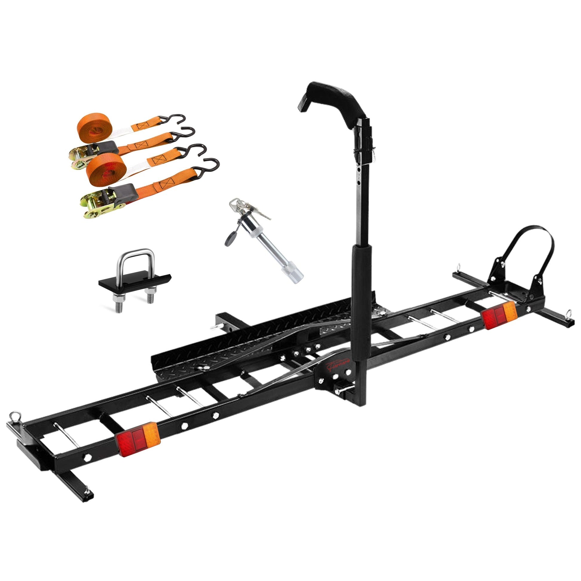 Motorcycle Motorbike Carrier Rack 2" Towbar Arm Dirt Bike Ramp Brake Lights - Image 2