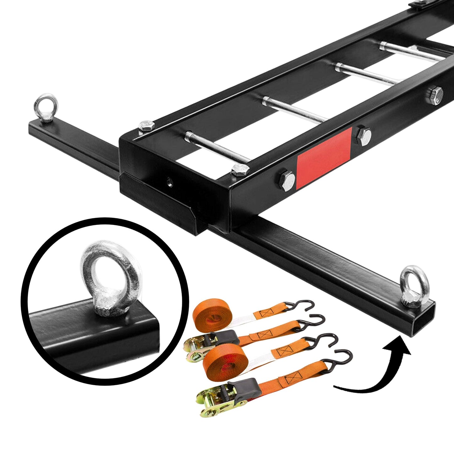 Motorcycle Motorbike Carrier Rack 2" Towbar Arm Dirt Bike Ramp Brake Lights - Image 3