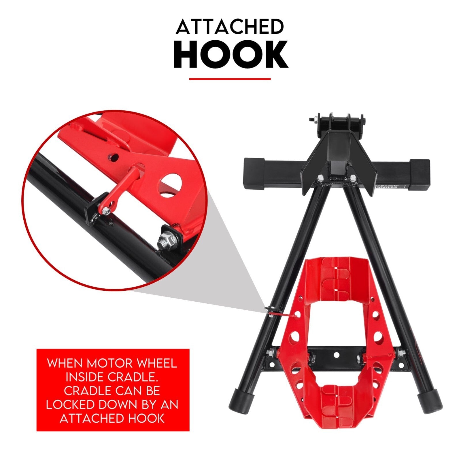 Front Wheel Stand Clamp Chock Motorcycle Stand Trailer Stand Bike - Image 3