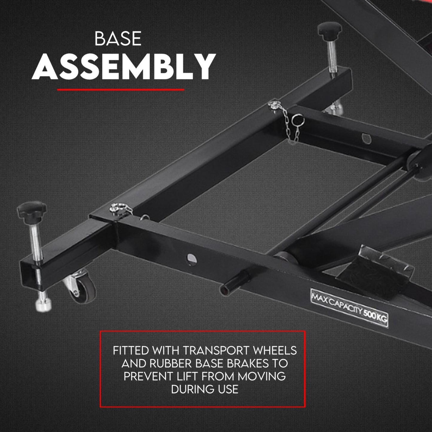 Motorcycle Lift 500kg Table Hydraulic Bike Jack Mechanic Stand Hoist Lifter - Image 2
