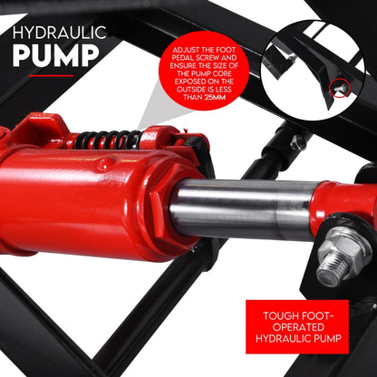 Motorcycle Lift 500kg Table Hydraulic Bike Jack Mechanic Stand Hoist Lifter - Image 9