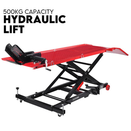 500Kg Hydraulic Motorcycle Lift Motorbike Stand Bike Jack Hoist Lift Table