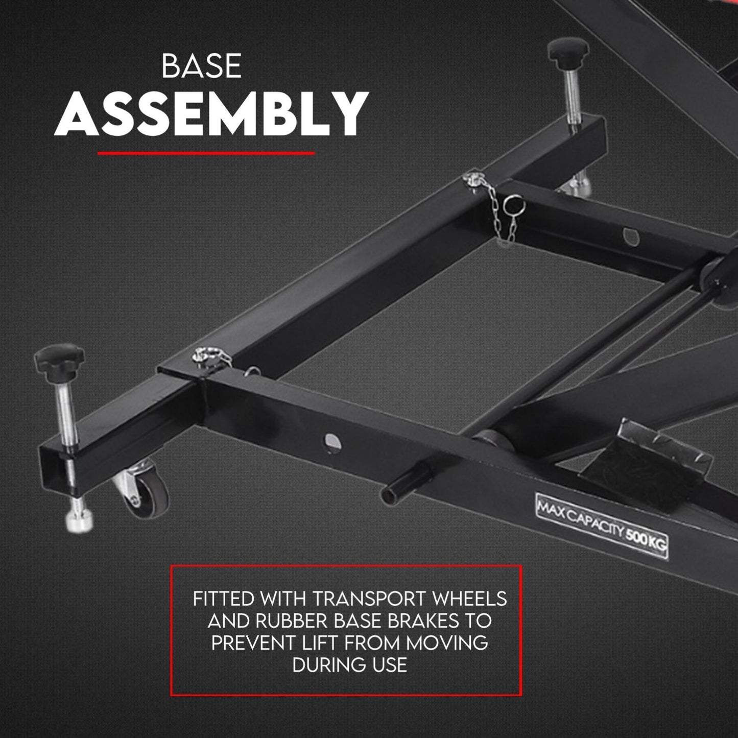 500Kg Hydraulic Motorcycle Lift Motorbike Stand Bike Jack Hoist Lift Table - Image 2