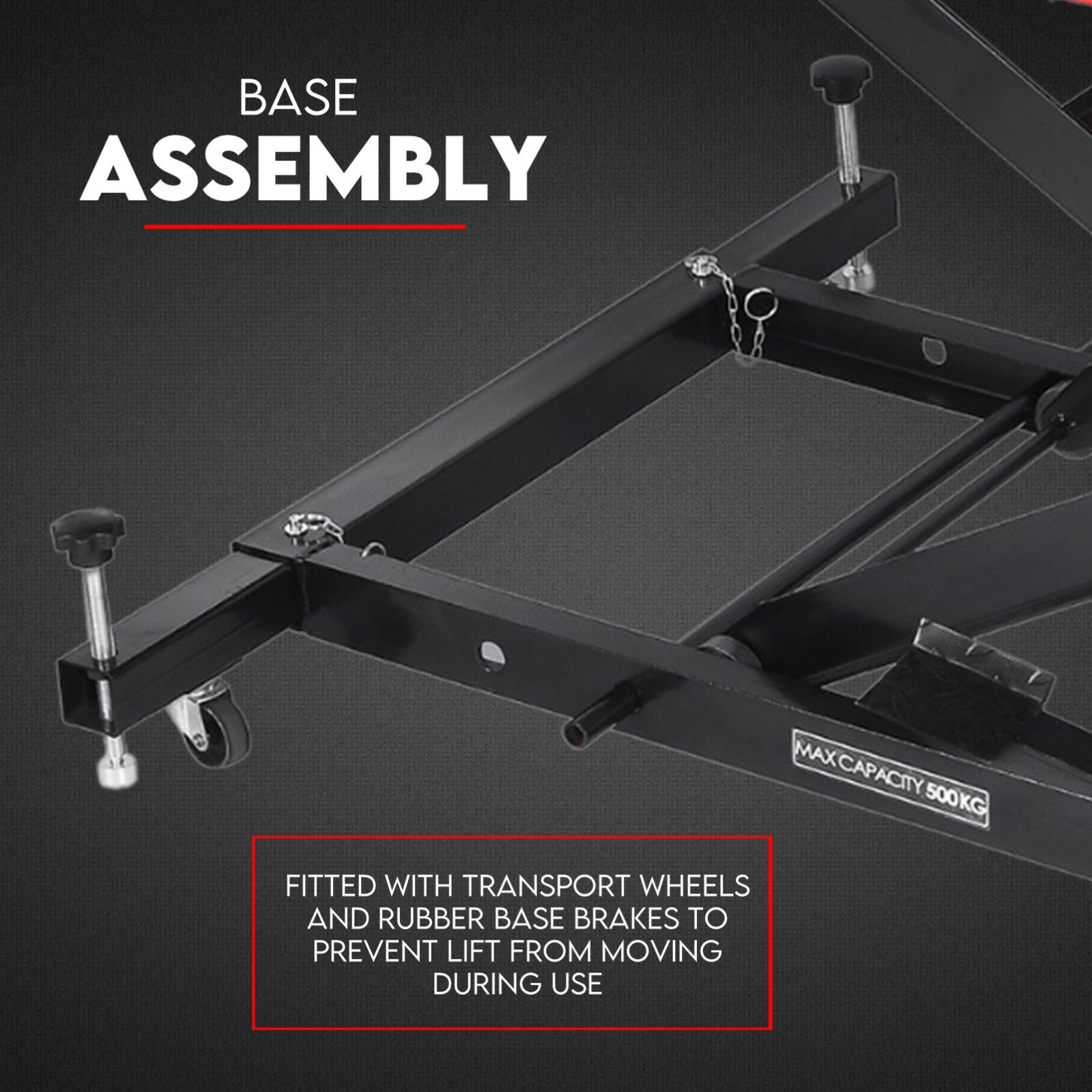 500Kg Hydraulic Motorcycle Lift Motorbike Stand Bike Jack Hoist Lift Table - Image 2