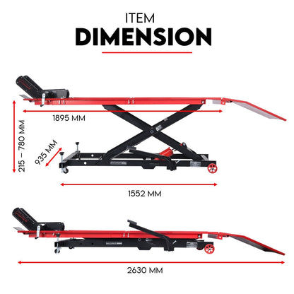 500Kg Hydraulic Motorcycle Lift Motorbike Stand Bike Jack Hoist Lift Table - Image 6