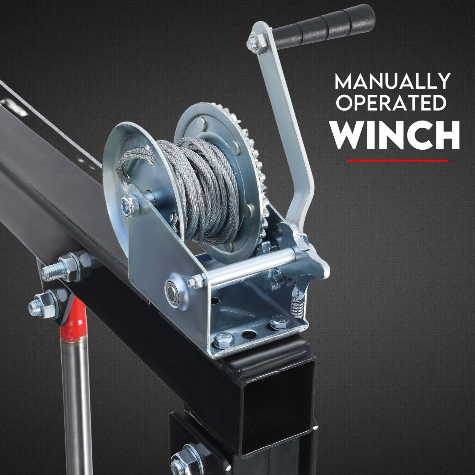 900kg Swivel Hydraulic Crane Hoist Jack UTE Trailer Truck Winch Pick up Lift - Image 6