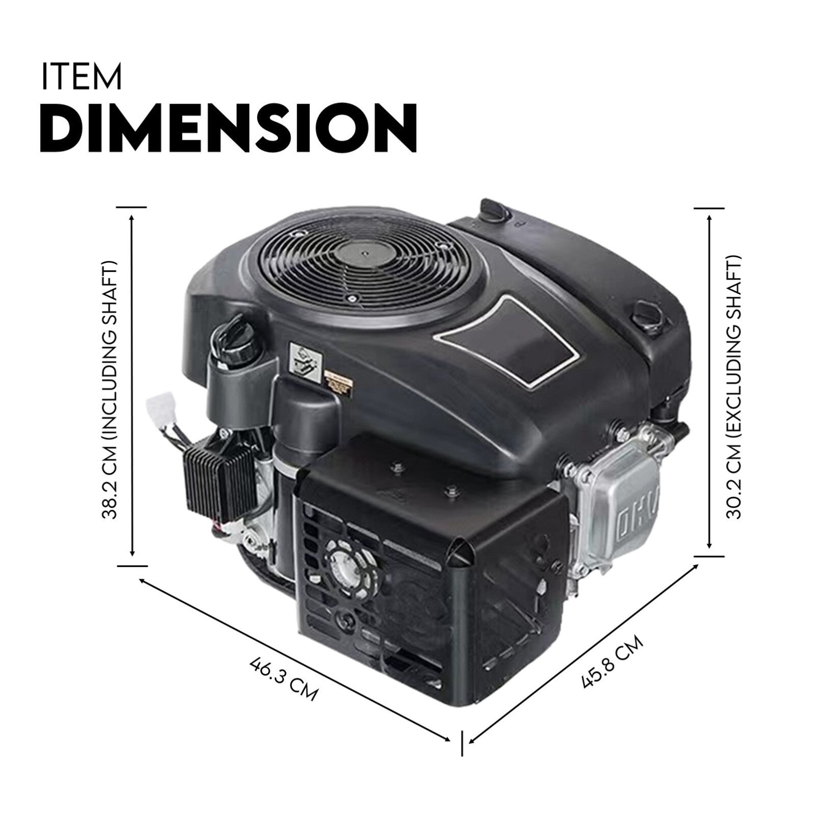 16HP Vertical Shaft Lawn Mower Engine Petrol 4 Stroke Ride on Motor OHV - Image 3