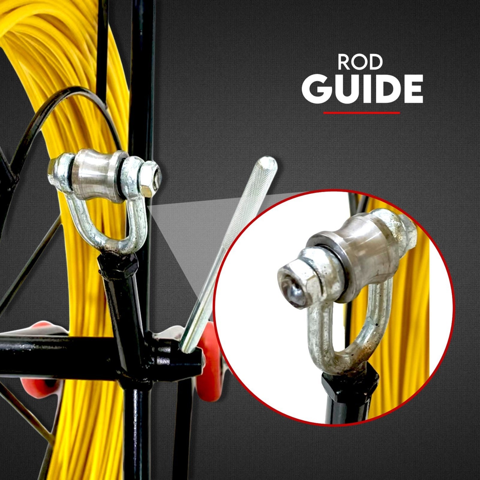 150M×8MM Fish Tape Puller Fiberglass Wire Cable Running Duct Rodder - Image 5