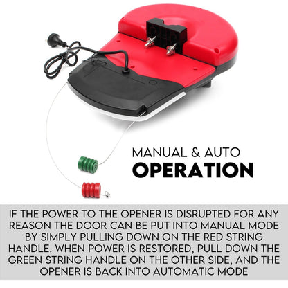 1200N Automatic Roller Door Opener Garage Motor 4x Remote 22m² Rolling - Image 5