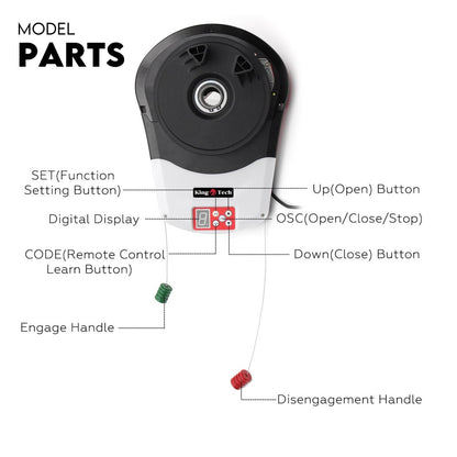 1200N Automatic Roller Door Opener Garage Motor 4x Remote 22m² Rolling - Image 6