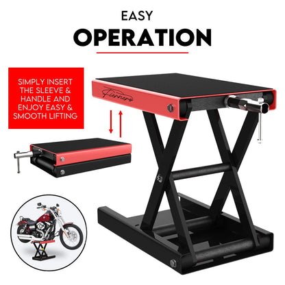 500kg Motorcycle Lift Scissor Jack Work Stand Motorbike Heavy Duty Bike - Image 3