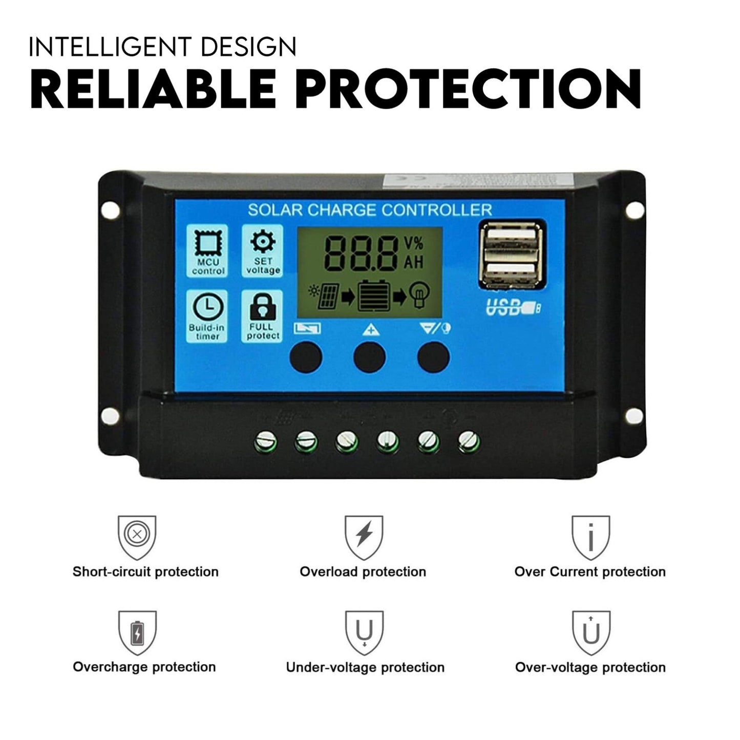 40W Full Solar Powered Automatic Remote Single Swing Gate Opener Battery - Image 3