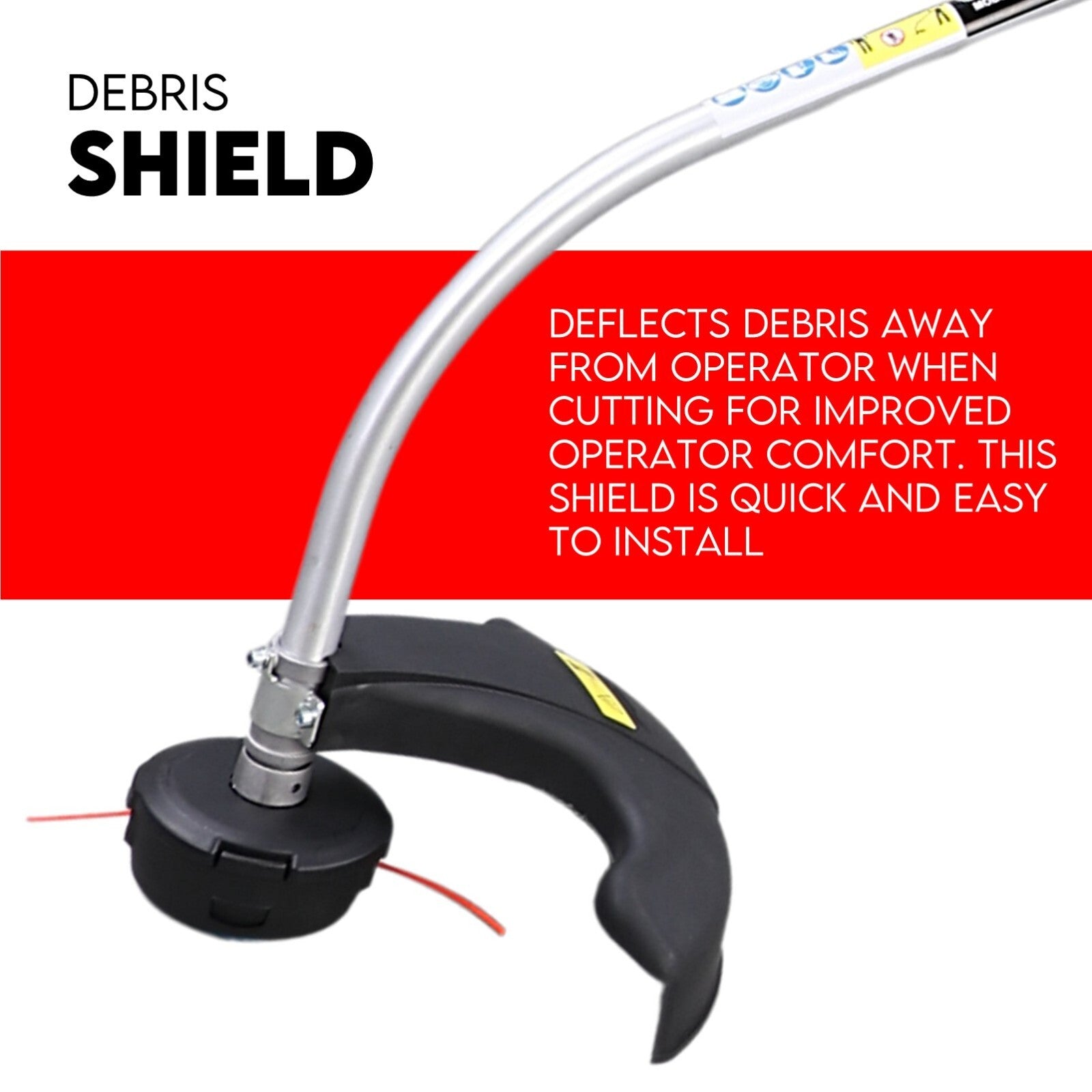 4 Stroke Curved Shaft Split Line Trimmer Whipper Snipper Cutter Garden Tool - Image 6