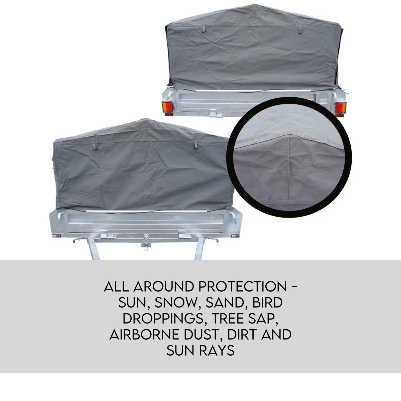 Box Cage Trailer Cover Canvas Tarp for 7x4 600mm High Cage Premium Quality 2 ft - Image 3