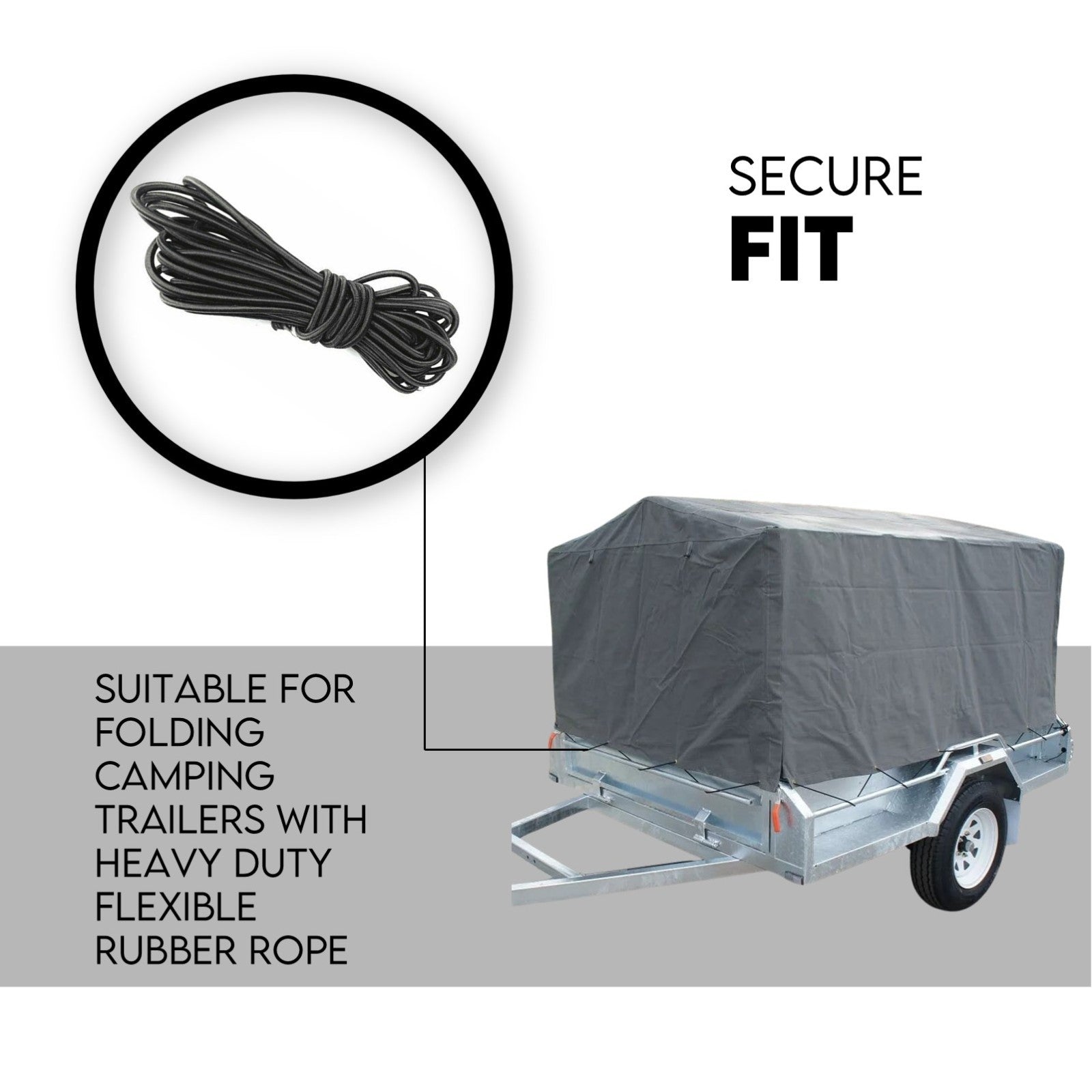 Box Cage Trailer Cover Canvas Tarp for 7x4 600mm High Cage Premium Quality 2 ft - Image 6