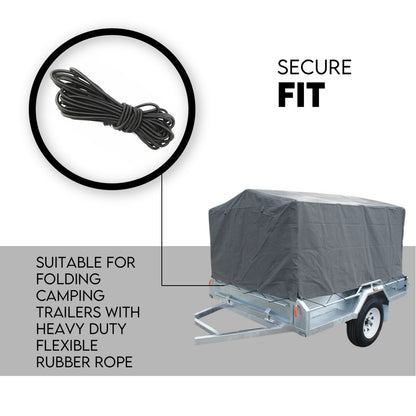 Box Cage Trailer Cover Canvas Tarp for 7x4 600mm High Cage Premium Quality 2 ft - Image 6