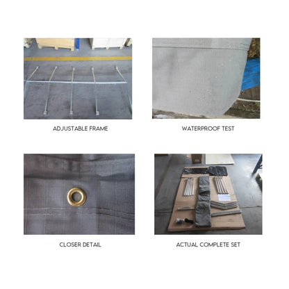 Box Cage Trailer Cover Canvas Tarp for 7x4 600mm High Cage Premium Quality 2 ft - Image 7