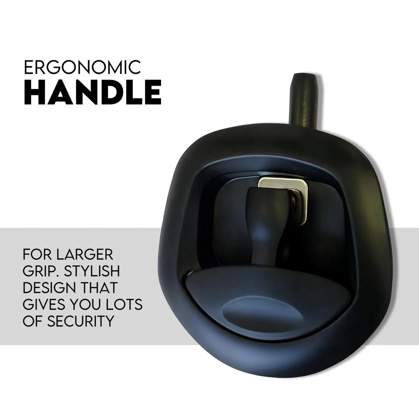 Black Whale Tail T Handle Lock Latch/Compression Lock Trailer Ute Toolbox - Image 4