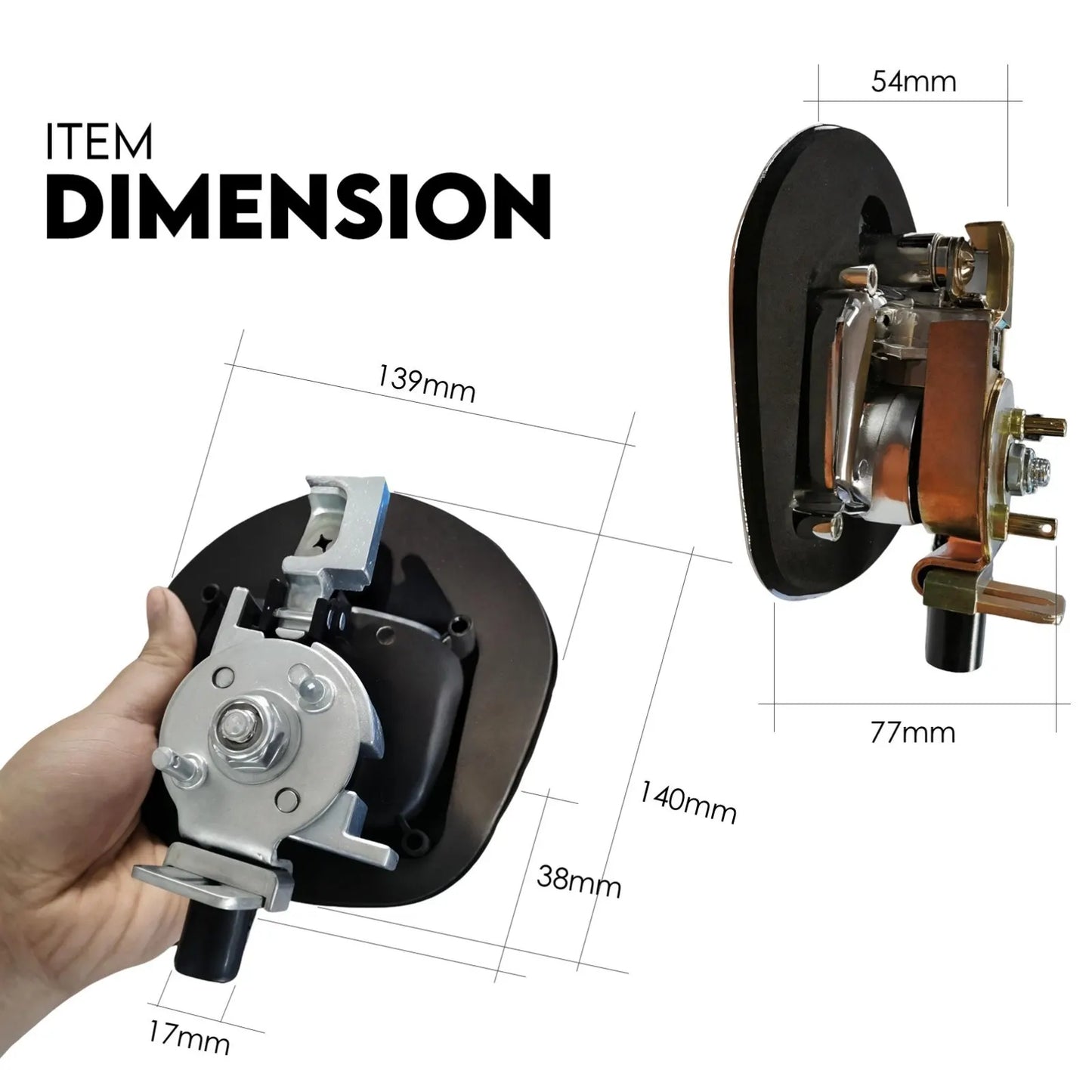 Black Whale Tail T Handle Lock Latch/Compression Lock Trailer Ute Toolbox - Image 6