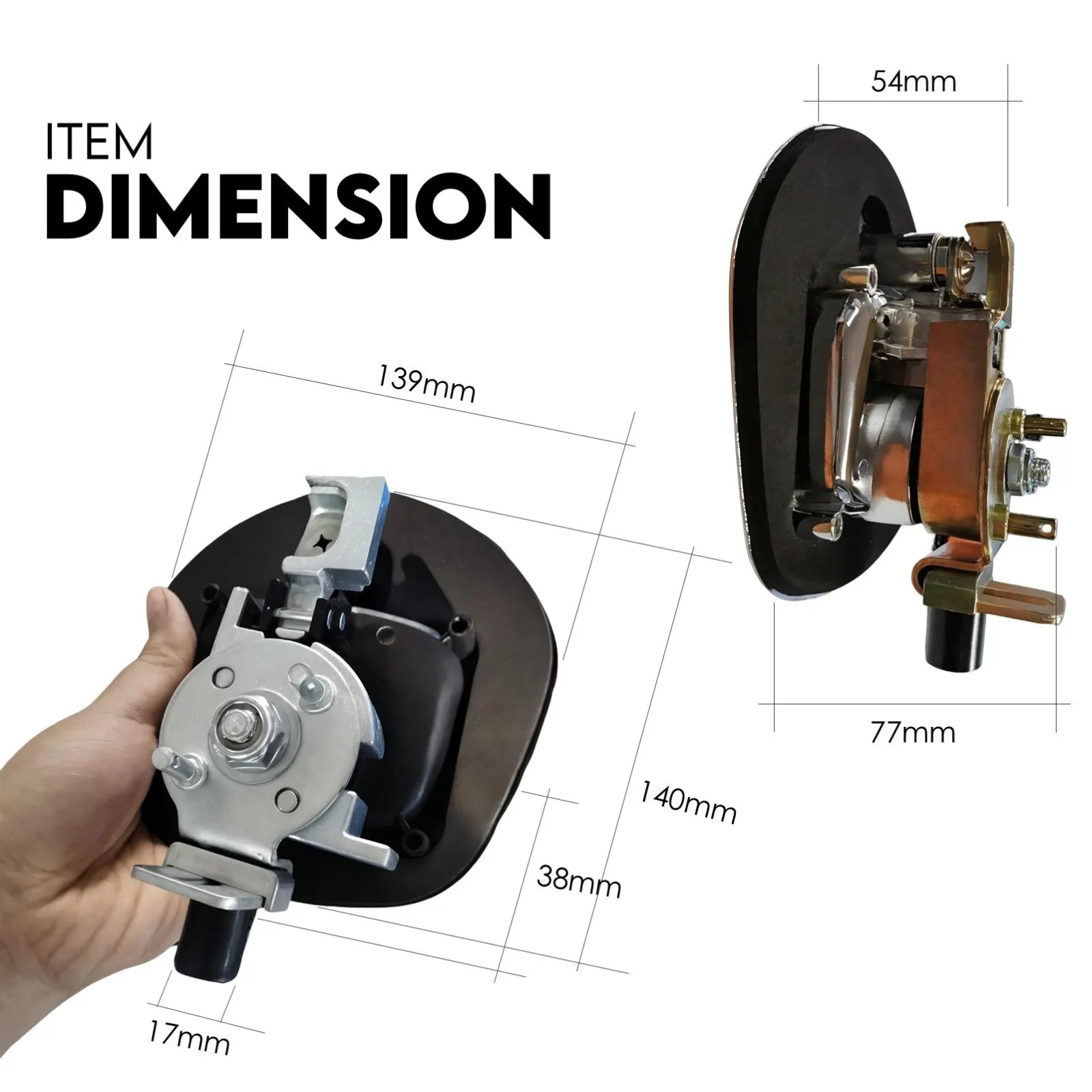 Black Whale Tail T Handle Lock Latch/Compression Lock Trailer Ute Toolbox - Image 6
