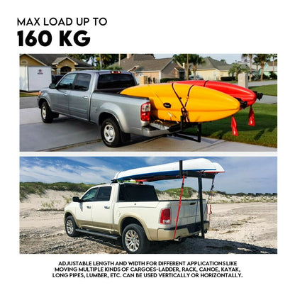 Tow Ladder 2" Tow Bar Hitch Mount Ladder Roof Rack Bar Extension Timber Kayak - Image 6