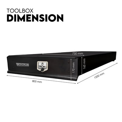 Under Tray Body Tool Box Trundle Drawer 1500mm Long UTE Extra Truck ToolBox - Image 6