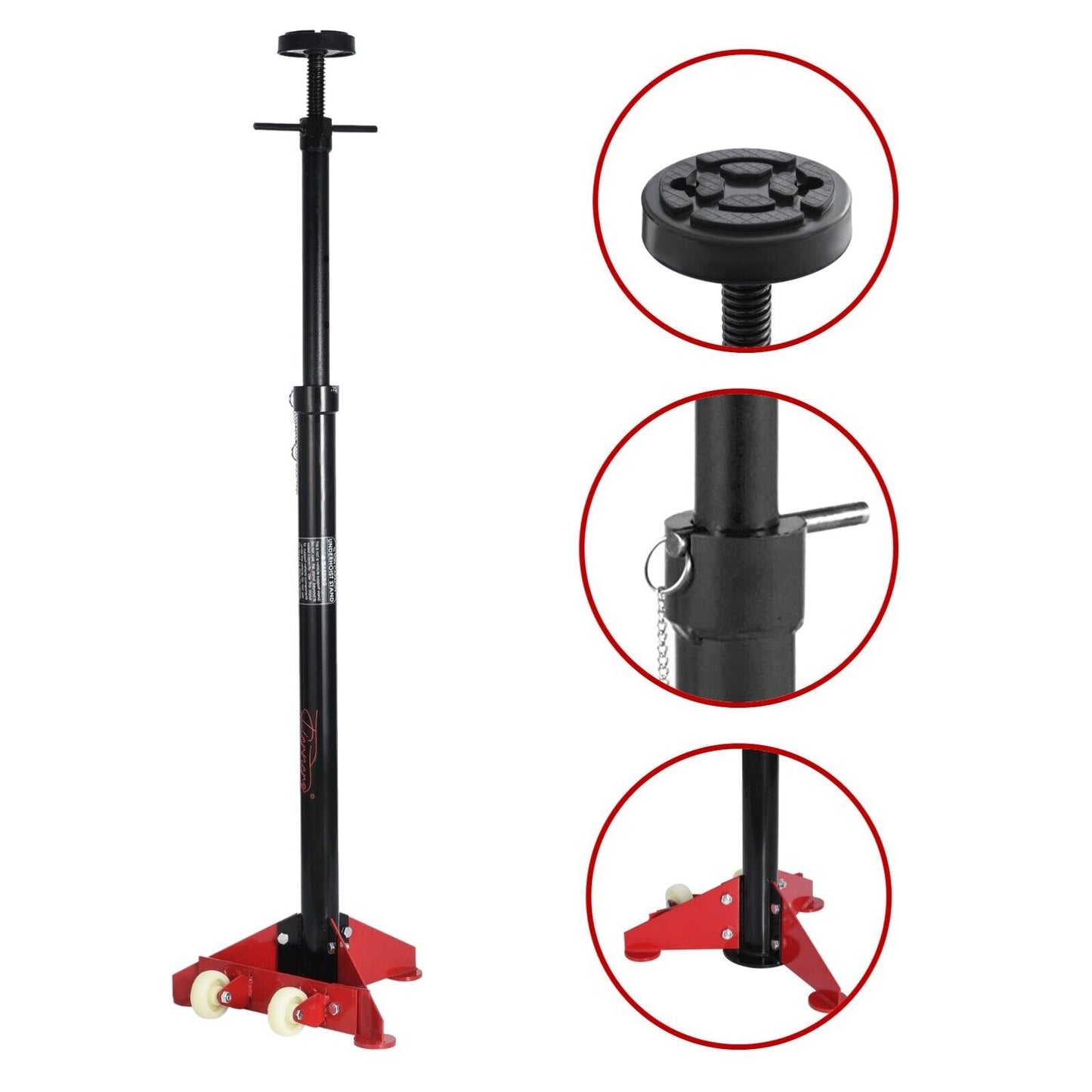 HIGH UNDER CAR SUPPORT STAND TALL AXLE JACK SUPPORT UNDER HOIST STAND LIFTER RAM - Image 2