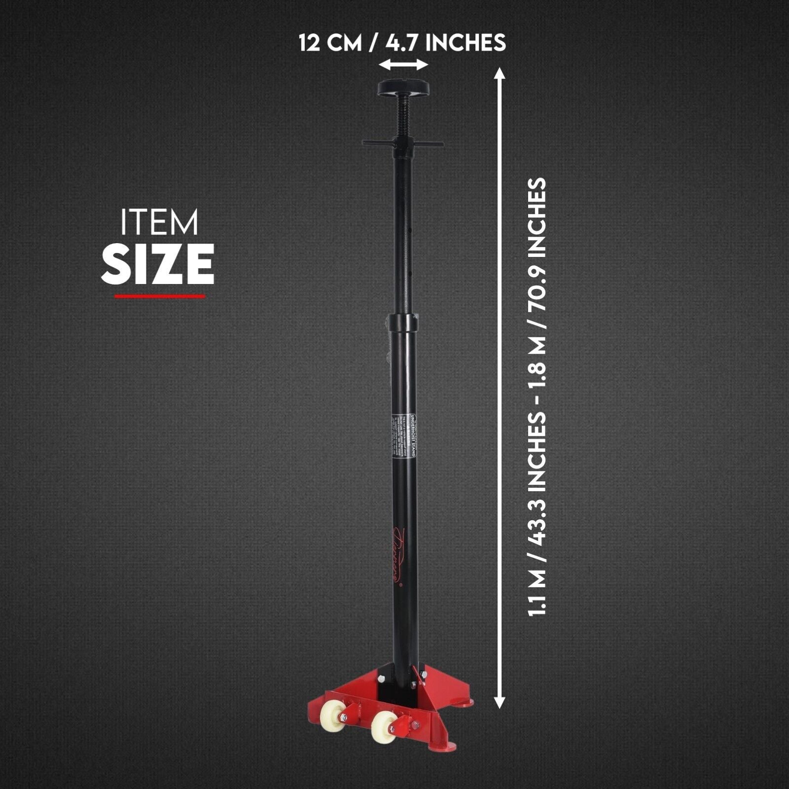 HIGH UNDER CAR SUPPORT STAND TALL AXLE JACK SUPPORT UNDER HOIST STAND LIFTER RAM - Image 3
