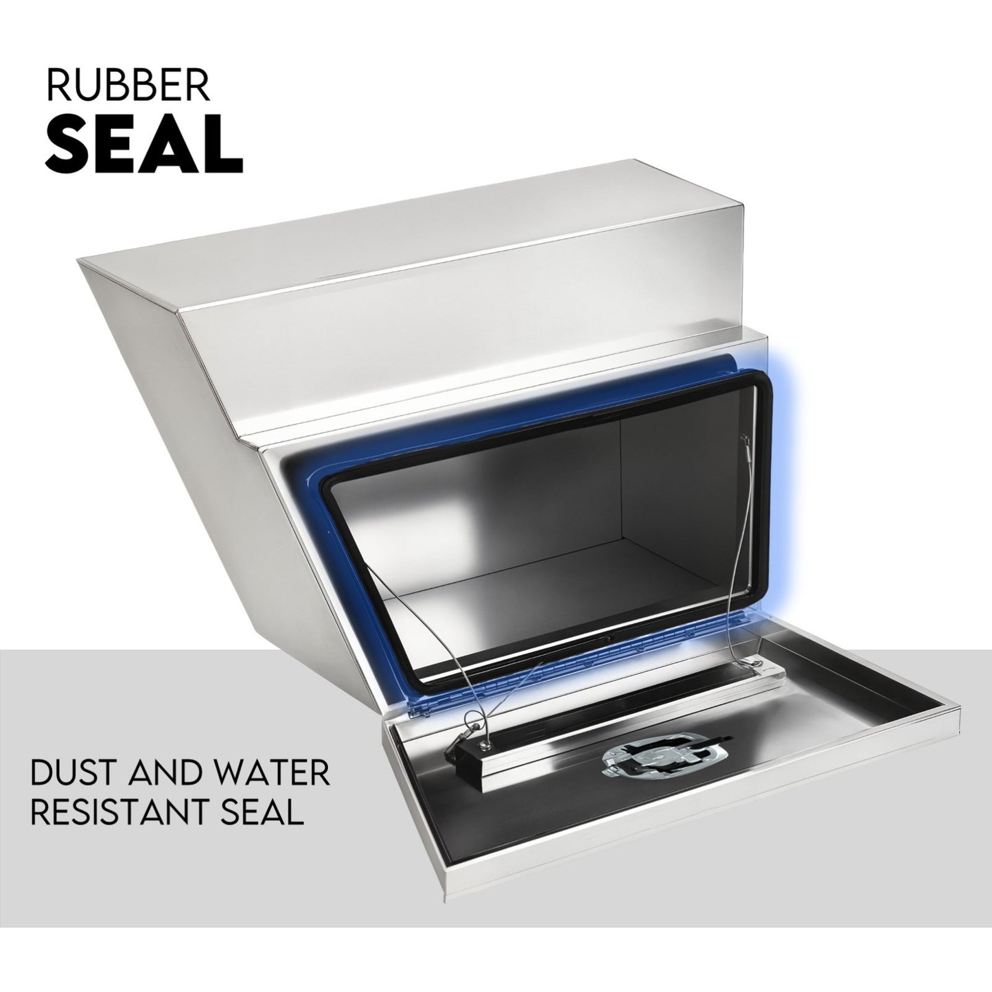 600mm Pair of Under Tray Undertray Tool Box Aluminium Alloy Underbody Toolbox - Image 4