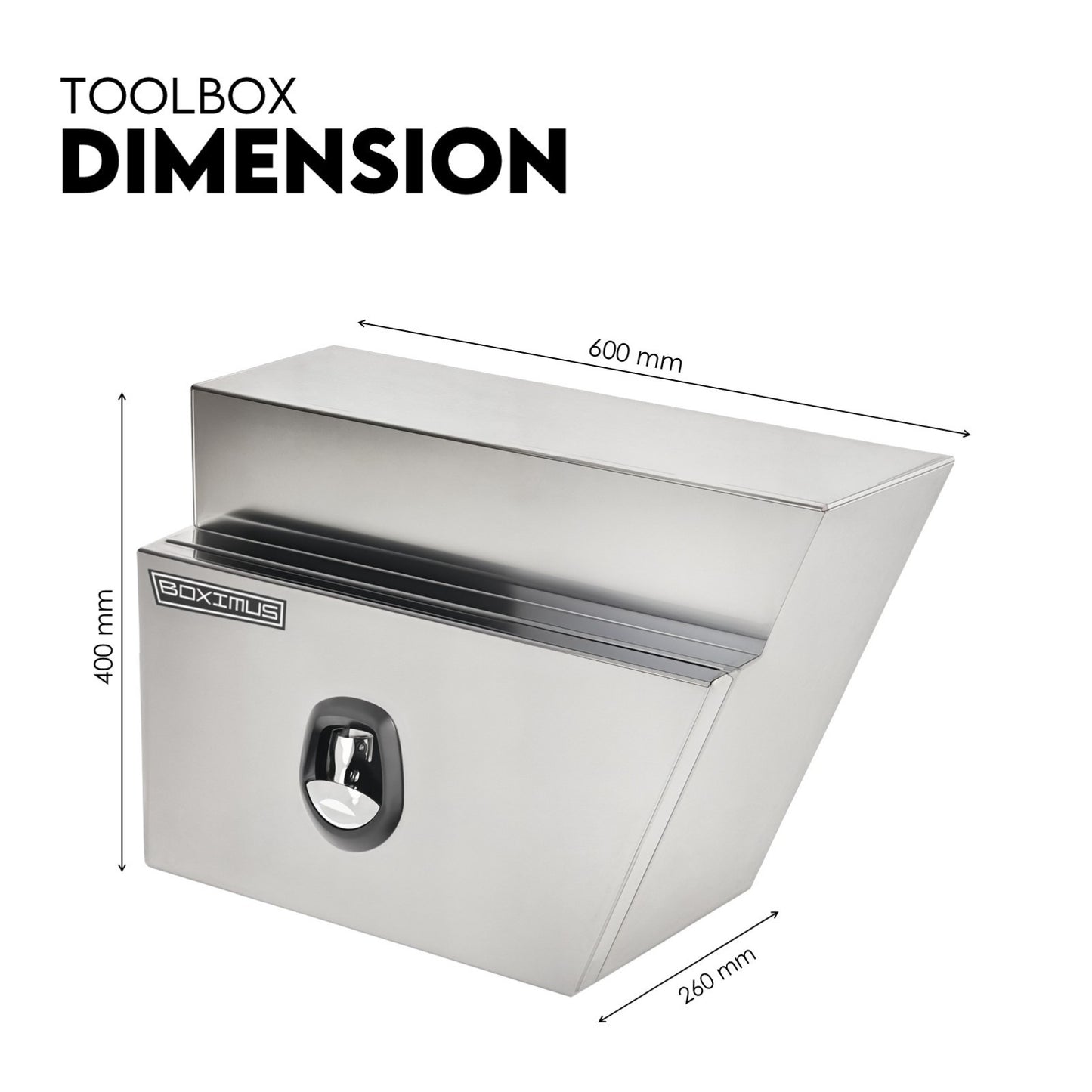 600mm Pair of Under Tray Undertray Tool Box Aluminium Alloy Underbody Toolbox - Image 7