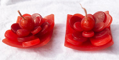 2 Red Lotus Floating Candles in Red Black Gift Box Set Birthday Xmas Valentine Mothers Day Gift Present - Image 2