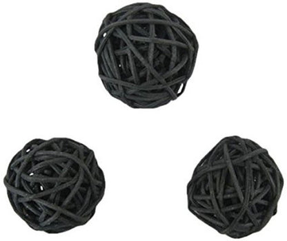 1 Set of Black 5cm Rattan Cane 50 Ball Battery Powered LONG 5m String Lights Christmas Gift Home Wedding Party Bedroom Decoration Table Centrepiece - Image 3