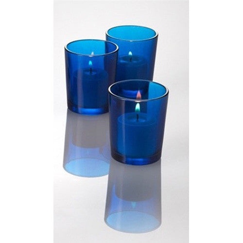 10 Pack Blue Glass Votive Tealight Candle Holders House Party Centerpiece Xmas Wedding Decor Glass Candlestick Party Decorations Bridal Baby Shower Event - Image 3