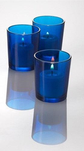 40 Pack Blue Glass Votive Tealight Candle Holders House Party Centerpiece Xmas Wedding Decor Glass Candlestick Party Decorations Bridal Baby Shower Event - Image 4