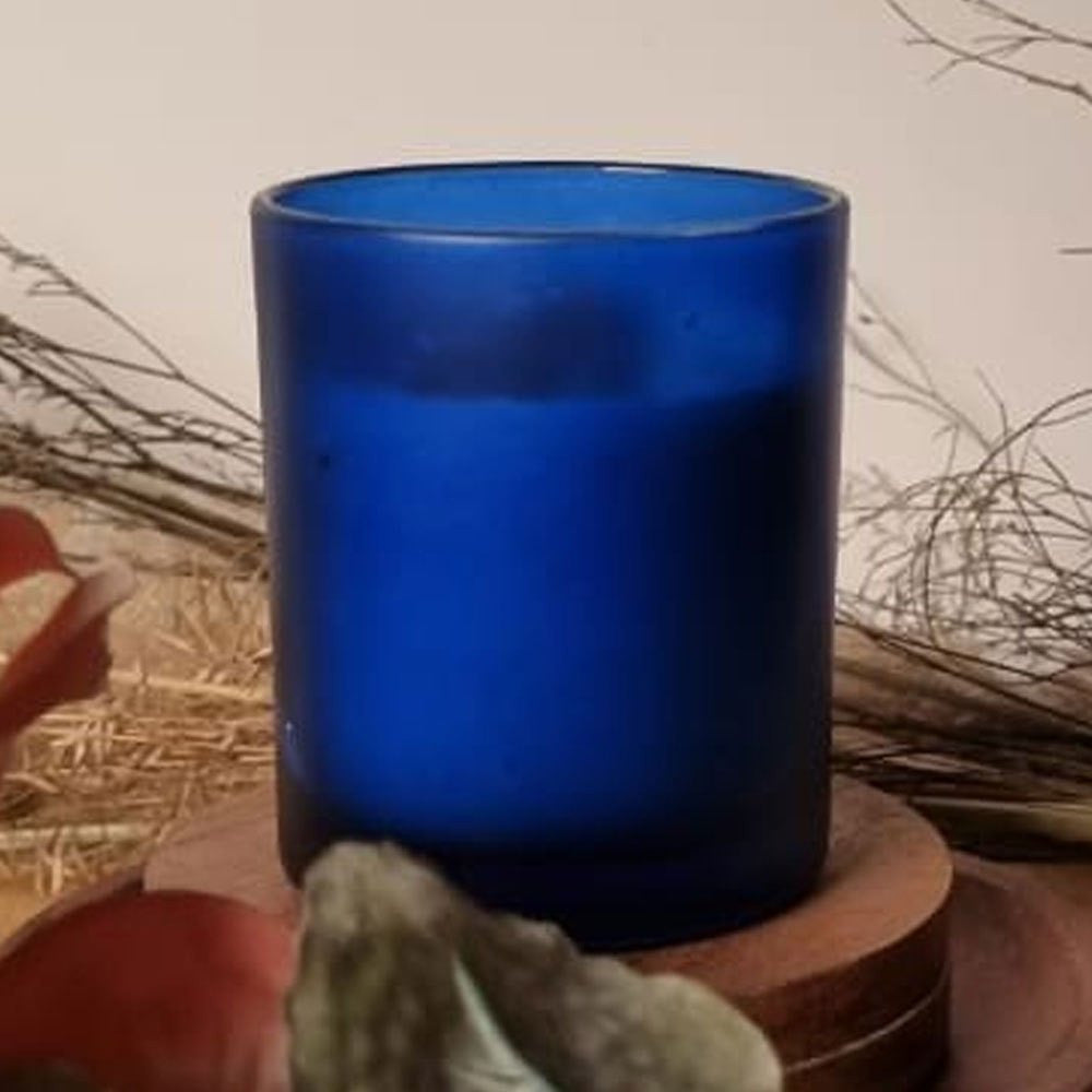 10 Pack Blue Frosted Glass Votive Tealight Candle Holders House Party Centerpiece Xmas Wedding Decor Glass Candlestick Party Decorations Bridal Baby Shower Event - Image 2