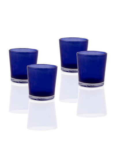 20 Pack Blue Frosted Glass Votive Tealight Candle Holders House Party Centerpiece Xmas Wedding Decor Glass Candlestick Party Decorations Bridal Baby Shower Event - Image 4