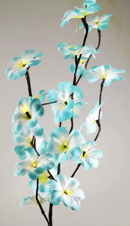 1 Set of 50cm H 20 LED Blue Frangipani Tree Branch Stem Fairy Light Wedding Event Party Function Table Vase Centrepiece Tropical Decoration - Image 3