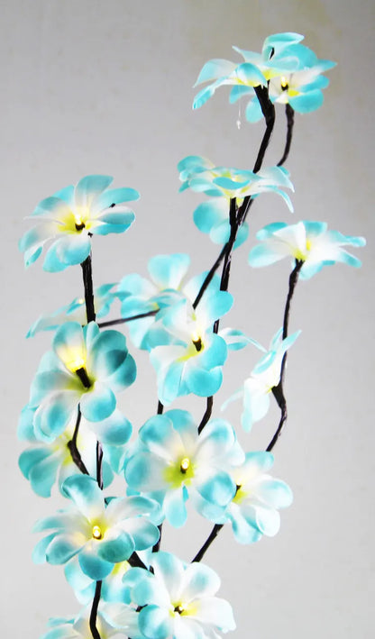 1 Set of 50cm H 20 LED Blue Frangipani Tree Branch Stem Fairy Light Wedding Event Party Function Table Vase Centrepiece Tropical Decoration - Image 5
