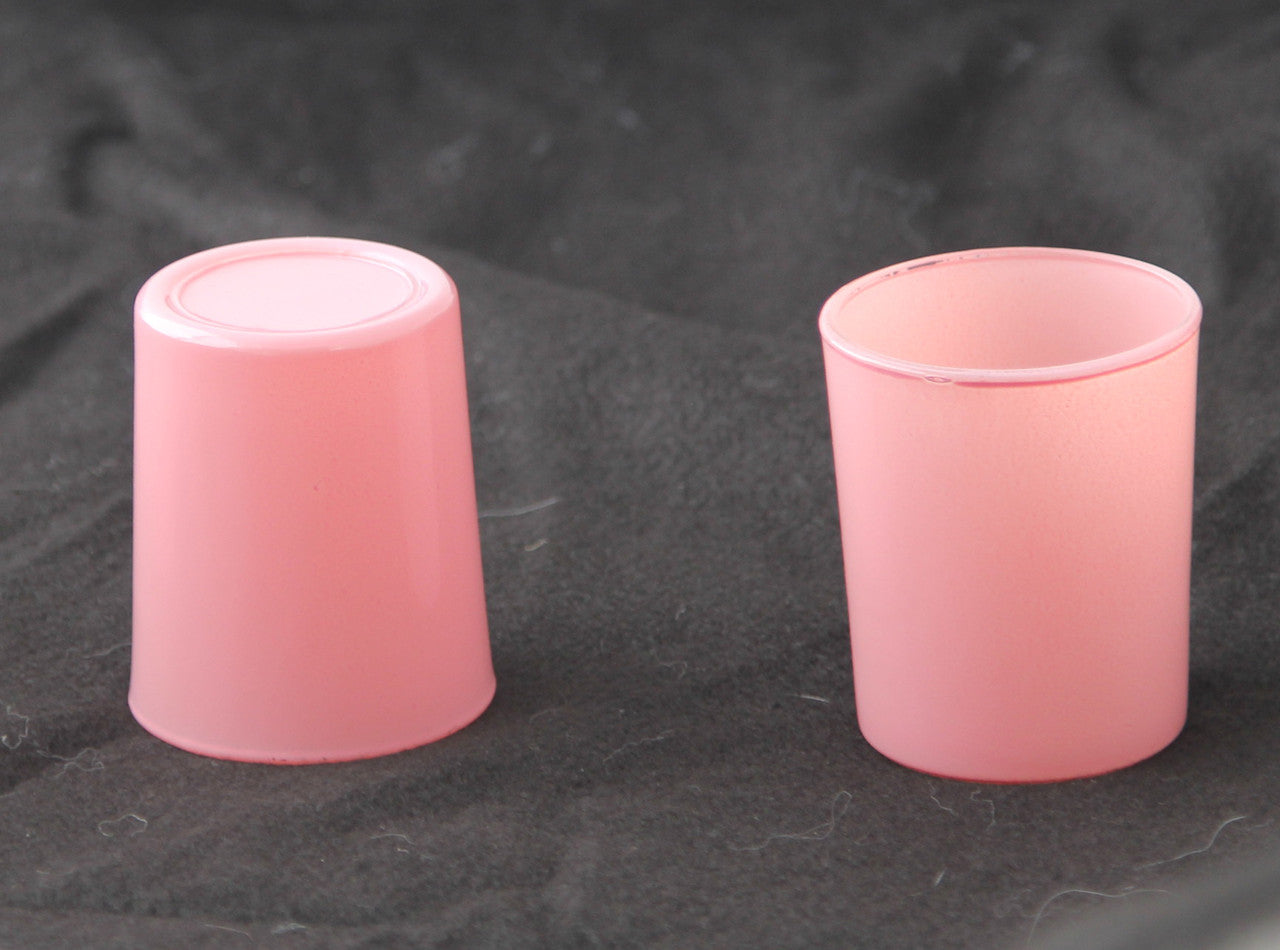 20 Pack Blush Pink Glass Votive Tealight Candle Holders House Party Centerpiece Xmas Wedding Decor Glass Candlestick Party Decorations Bridal Valentines Event - Image 2