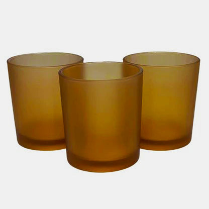 10 Pack Brown Frosted Glass Votive Tealight Candle Holders House Party Centerpiece Xmas Wedding Decor Glass Candlestick Party Decorations Bridal Valentines Event - Image 2