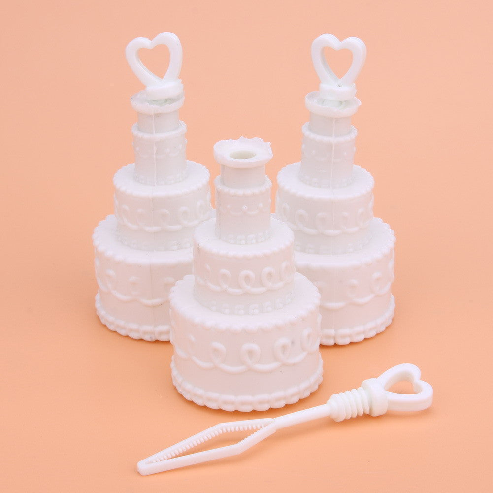 100 Pack Wedding Cake Blow Bubble Bottles White Plastic 6cm High Bomboniere Favour Guest Gift - Image 5