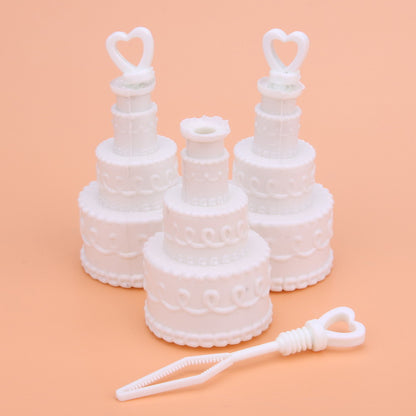 20 Pack Wedding Cake Blow Bubble Bottles White Plastic 6cm High Bomboniere Favour Guest Gift - Image 5