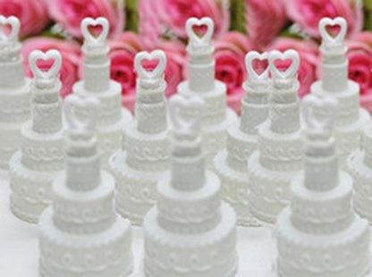50 Pack Wedding Cake Blow Bubble Bottles White Plastic 6cm High Bomboniere Favour Guest Gift - Image 6