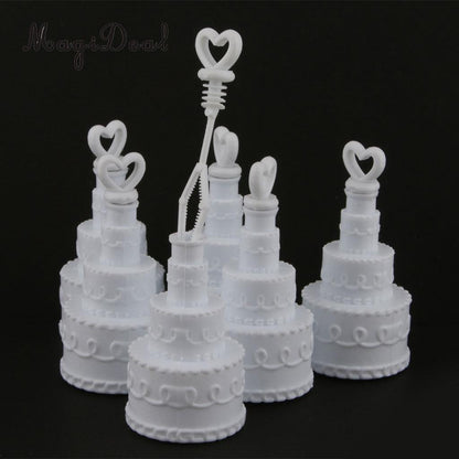 50 Pack Wedding Cake Blow Bubble Bottles White Plastic 6cm High Bomboniere Favour Guest Gift - Image 7