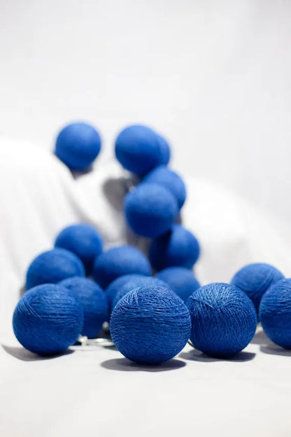 20 Ball Dark Blue 3m String Light Battery Box 5cm Cotton Ball  Christmas Birthday Boy Special Occasion Decoration - Image 7