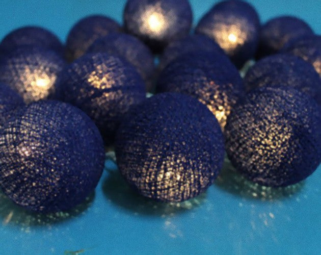 50 Ball Dark Blue LONG 5m String Light Battery Box 5cm Cotton Ball  Christmas Birthday Boy Special Occasion Decoration - Image 6